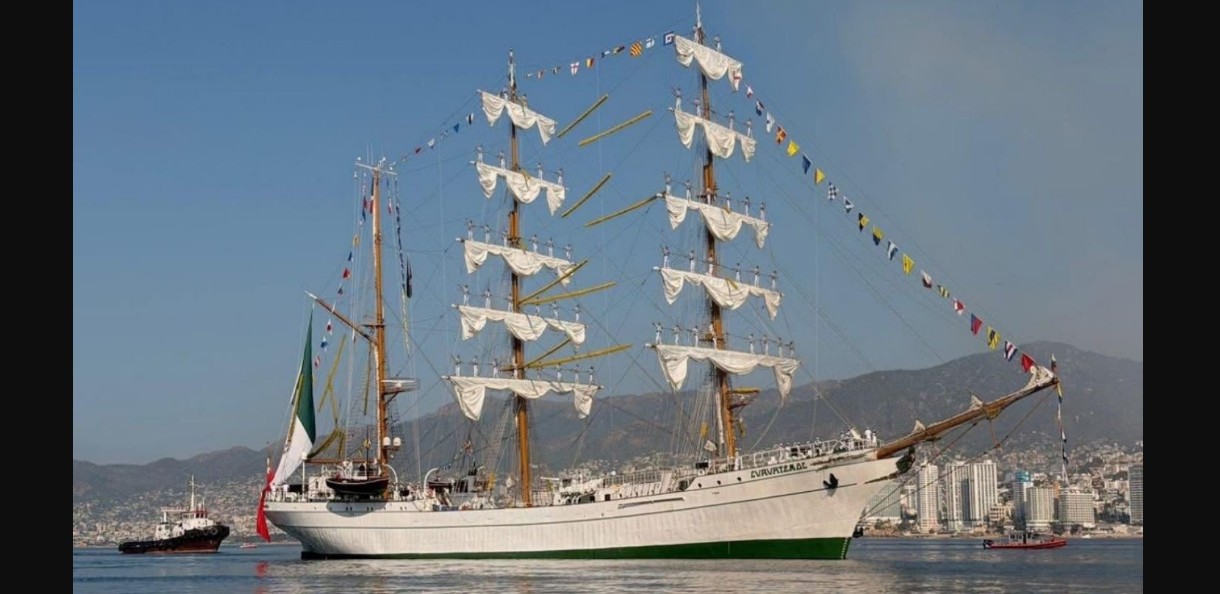 El Buque Escuela Cuauhtémoc regresa a casa tras una travesía histórica