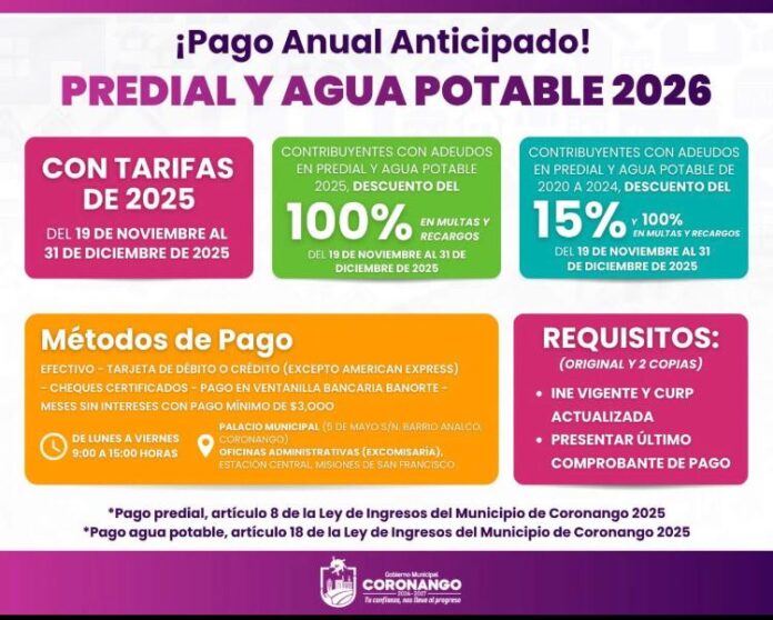 Destaca Gobierno de Coronango participación ciudadana en el pago anticipado del predial