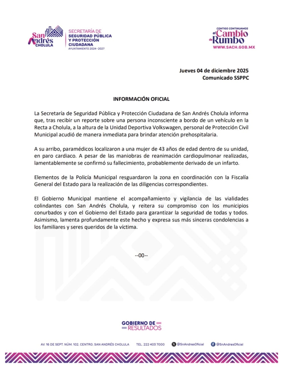 comunicado sach 