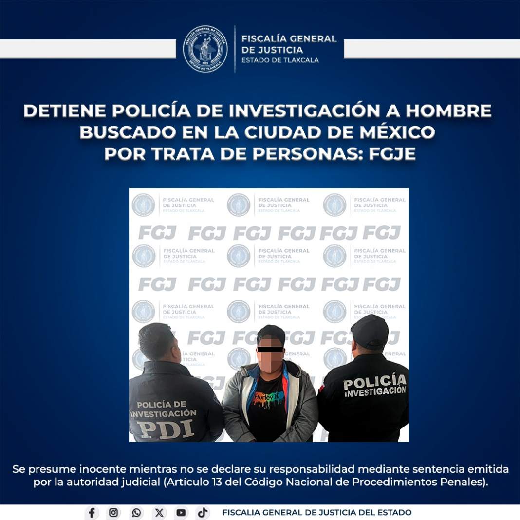 ¡Cayó en Tlaxcala! Detienen a hombre buscado por trata en CDMX tras operativo