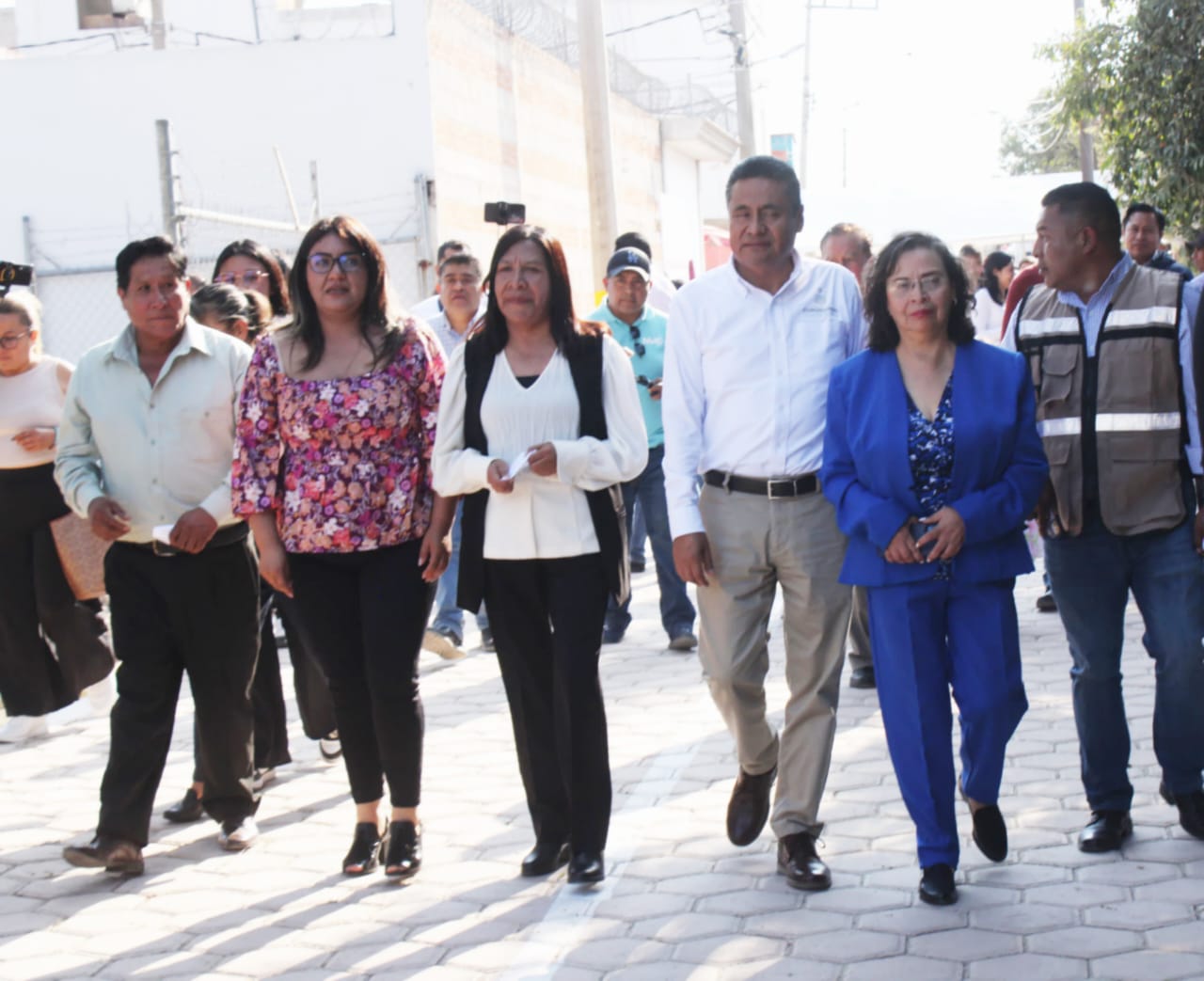 Inaugura Edil de Coronango adoquinamiento en la Cabecera Municipal
