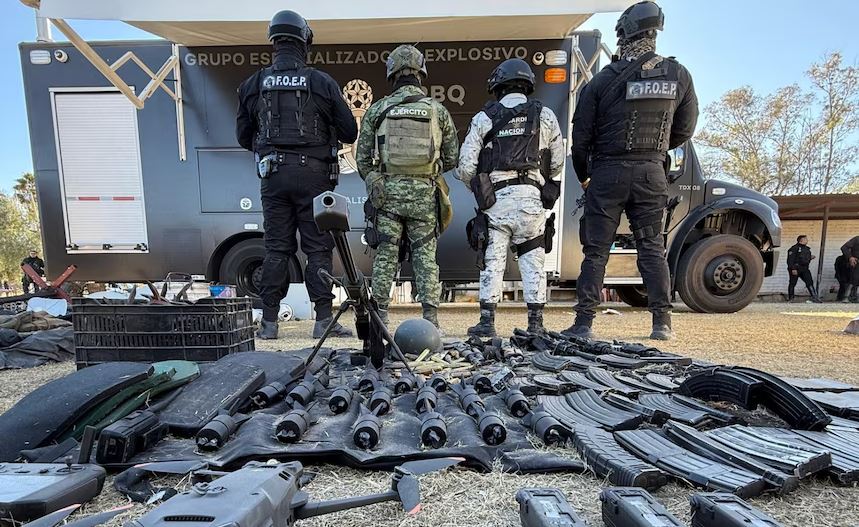 Detienen a 7 presuntos del CJNG y aseguran arsenal tras ataque en Jalisco