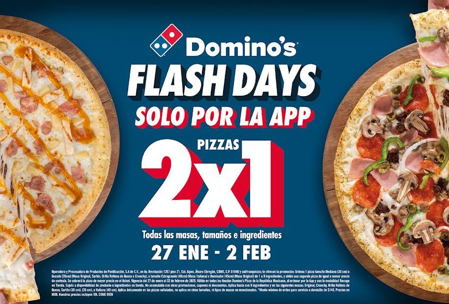  ¡No te pierdas el 2x1 de Domino’s! Flash Days hasta el 2 de febrero
