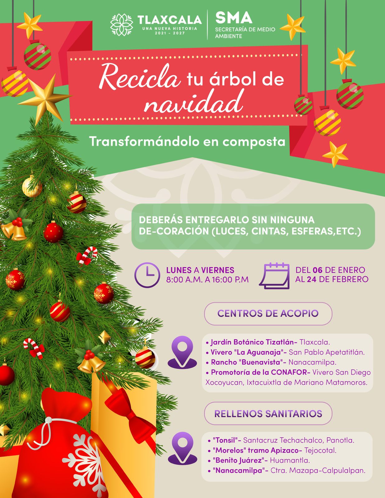¡Recicla tu árbol de Navidad y ayuda al medio ambiente!