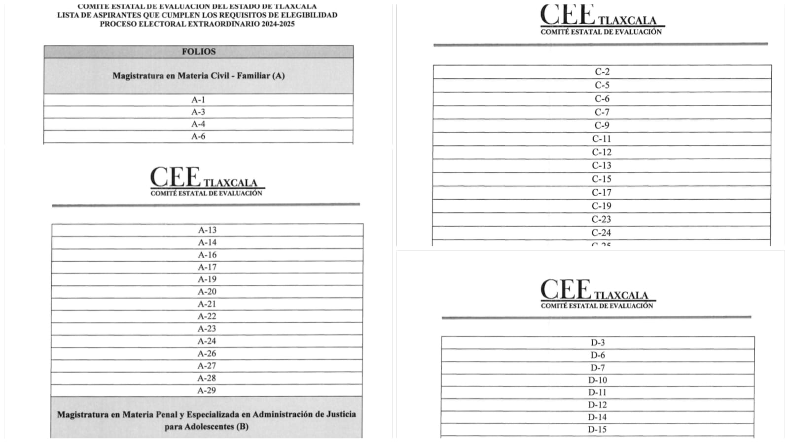 Publican lista de folios aprobados para el Proceso Electoral Local Extraordinario 2024-2025