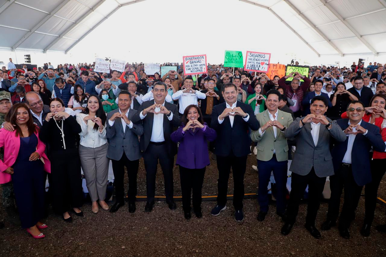 En Coronango, autoridades inauguran el Distribuidor Vial Puebla-Tlaxcala