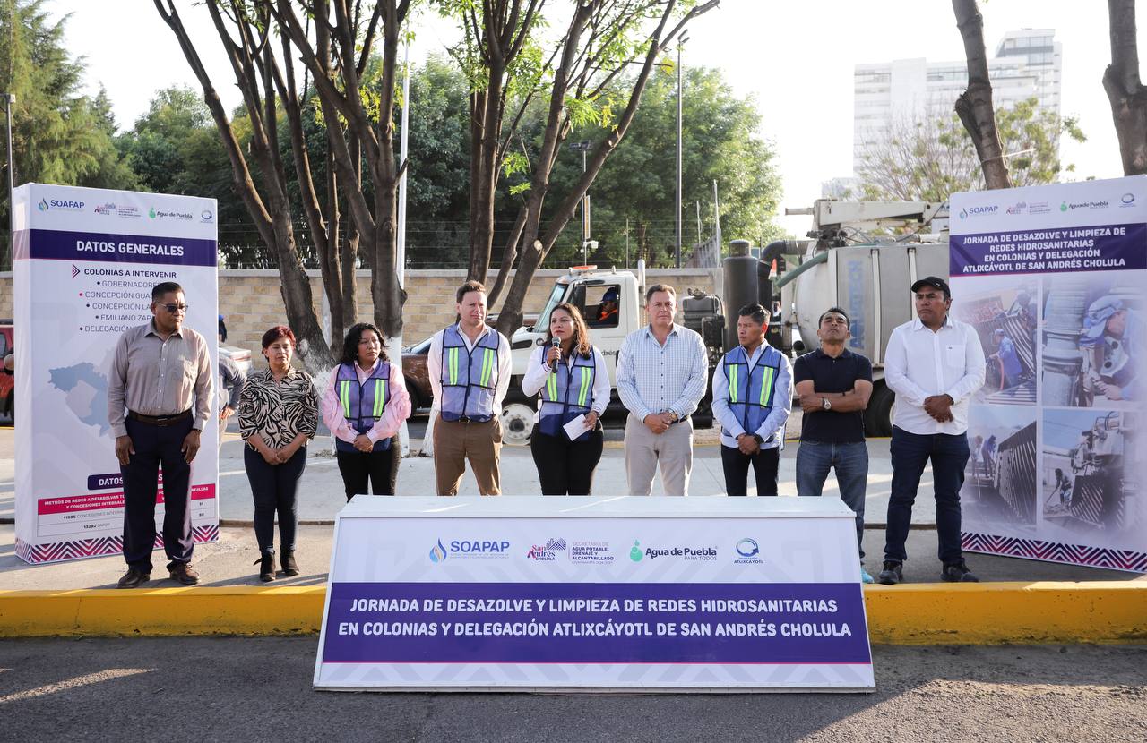Refuerza San Andrés Cholula el mantenimiento hidrosanitario