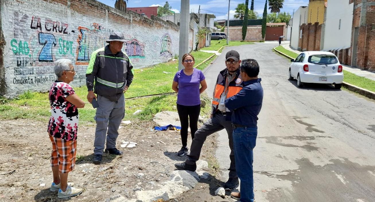 Autoridades refuerzan acciones de respuesta tras lluvias intensas en San Andrés Cholula