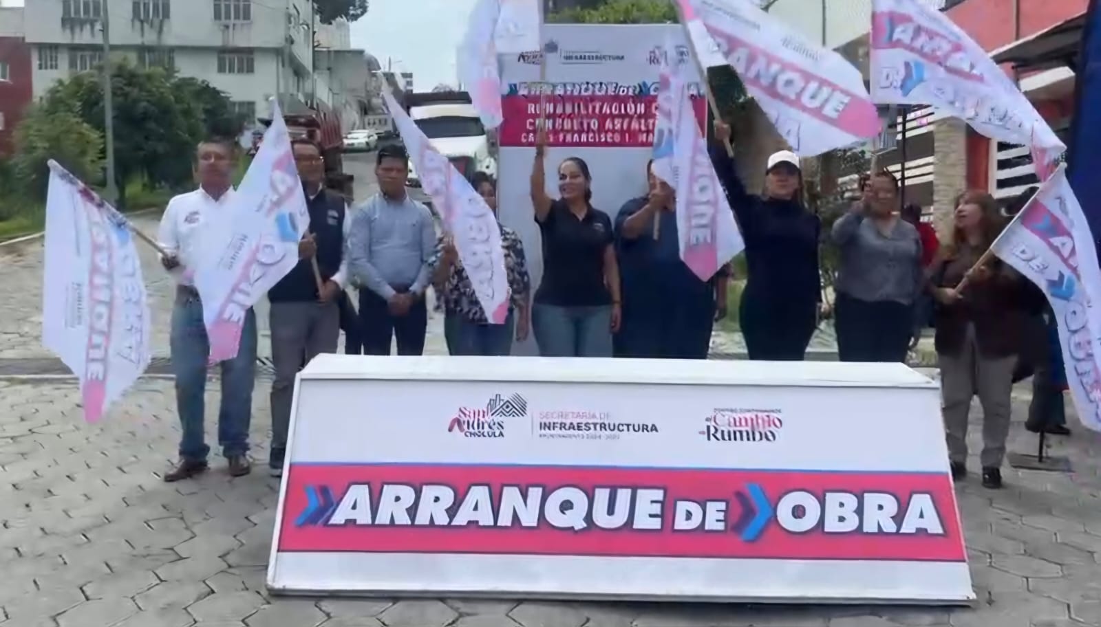 Inician trabajos de modernización vial en calle Francisco I. Madero: San Andrés Cholula