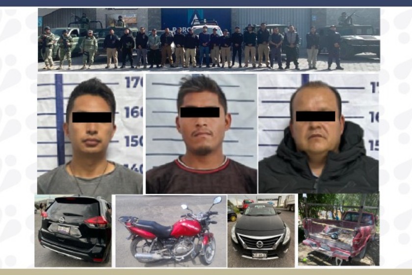 Operativo en Tecamachalco logra recuperar vehículos robados y detener a tres personas
