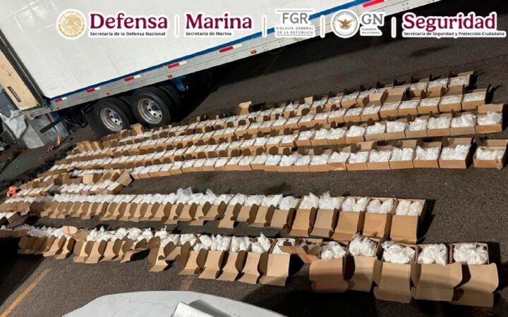 Capturan a Óscar ‘L’ con más de mil kilos de metanfetamina en BCS