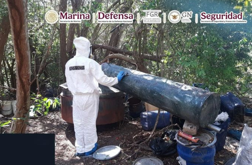 Decomisan 4.9 toneladas de metanfetamina en Culiacán y desmantelan laboratorios