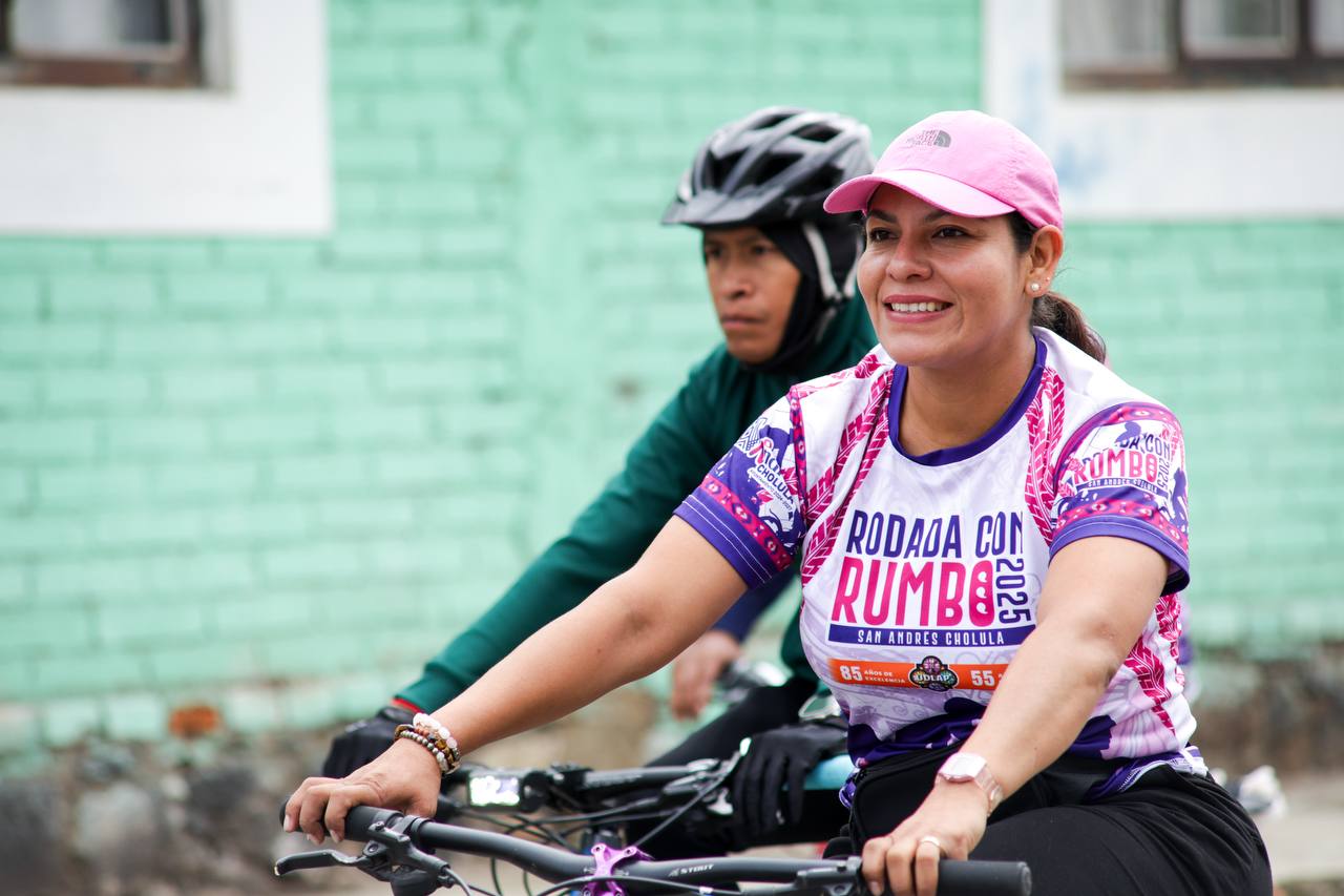Impulsan en San Andrés Cholula movilidad sustentable y vida activa con rodada ciclista