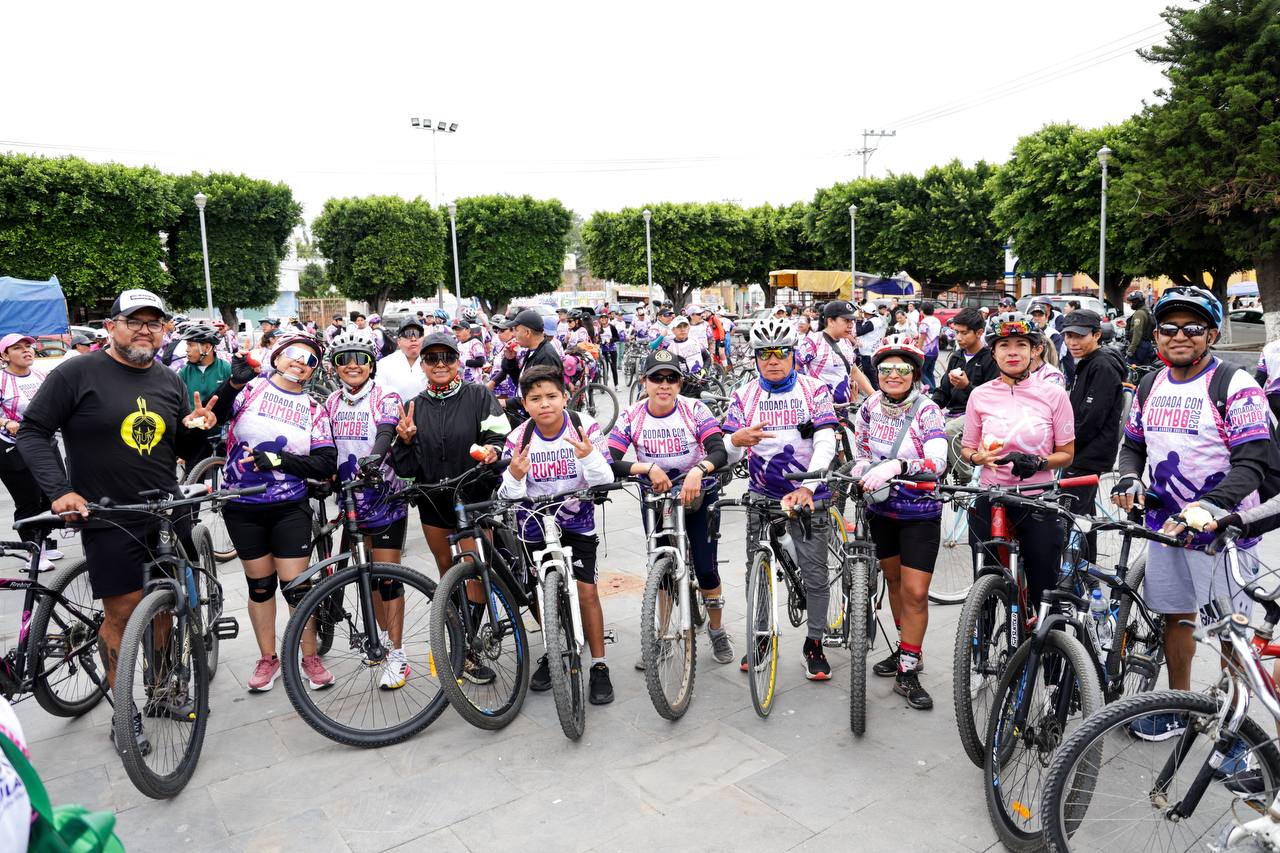 Impulsan en San Andrés Cholula movilidad sustentable y vida activa con rodada ciclista