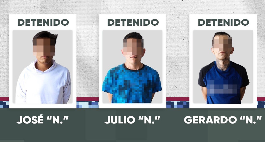 Detienen a tres sujetos por robo en la unidad habitacional San Ramón