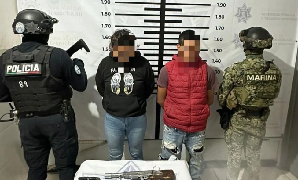 Asalto desata persecución y detención en San Martín Texmelucan