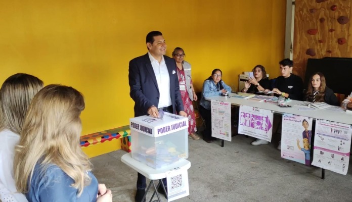 Seguridad en Puebla evita que elección judicial se manche: Alejandro Armenta