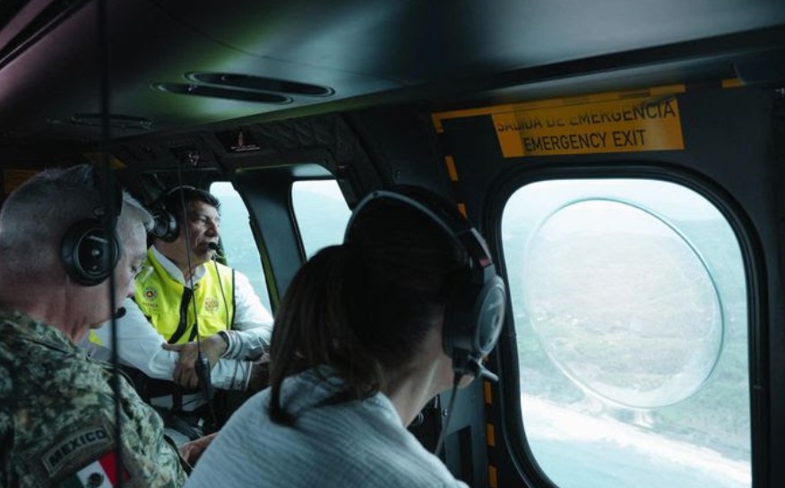 Sheinbaum supervisa daños en Oaxaca tras paso del huracán “Erick”