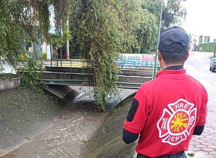 Supervisan ríos y desagües en San Pedro Cholula ante temporada de lluvias