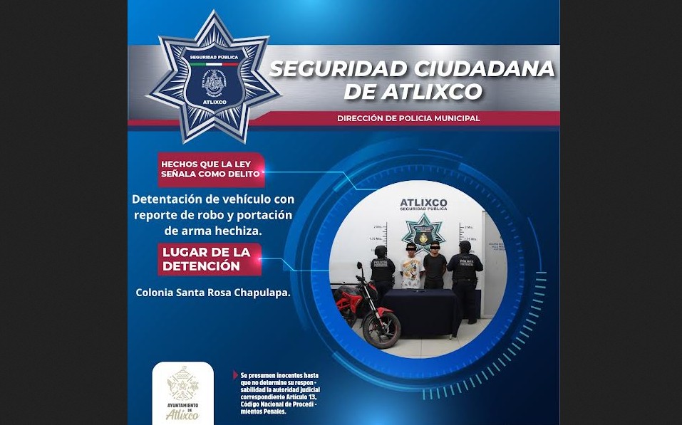 Denuncia ciudadana permite recuperar motocicleta robada
