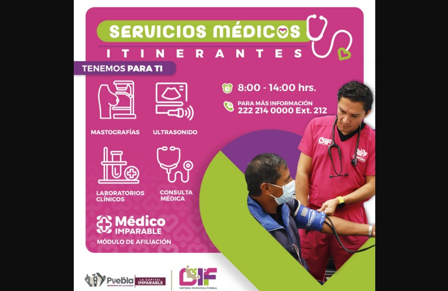DIF Puebla lleva salud gratuita a colonias y juntas auxiliares
