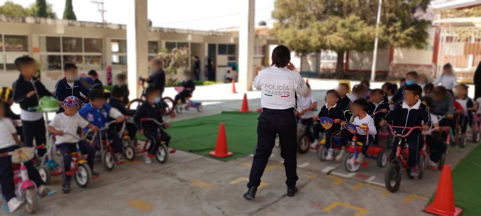 Fomentan educación vial desde la infancia en San Pedro Cholula