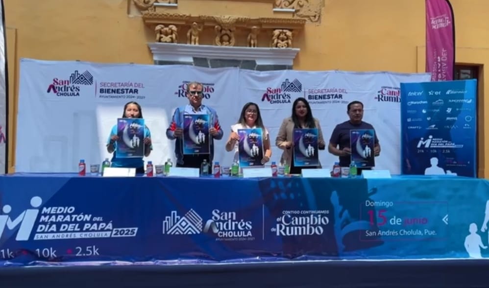Anuncian el Medio Maratón del Día del Papá 2025 en San Andrés Cholula