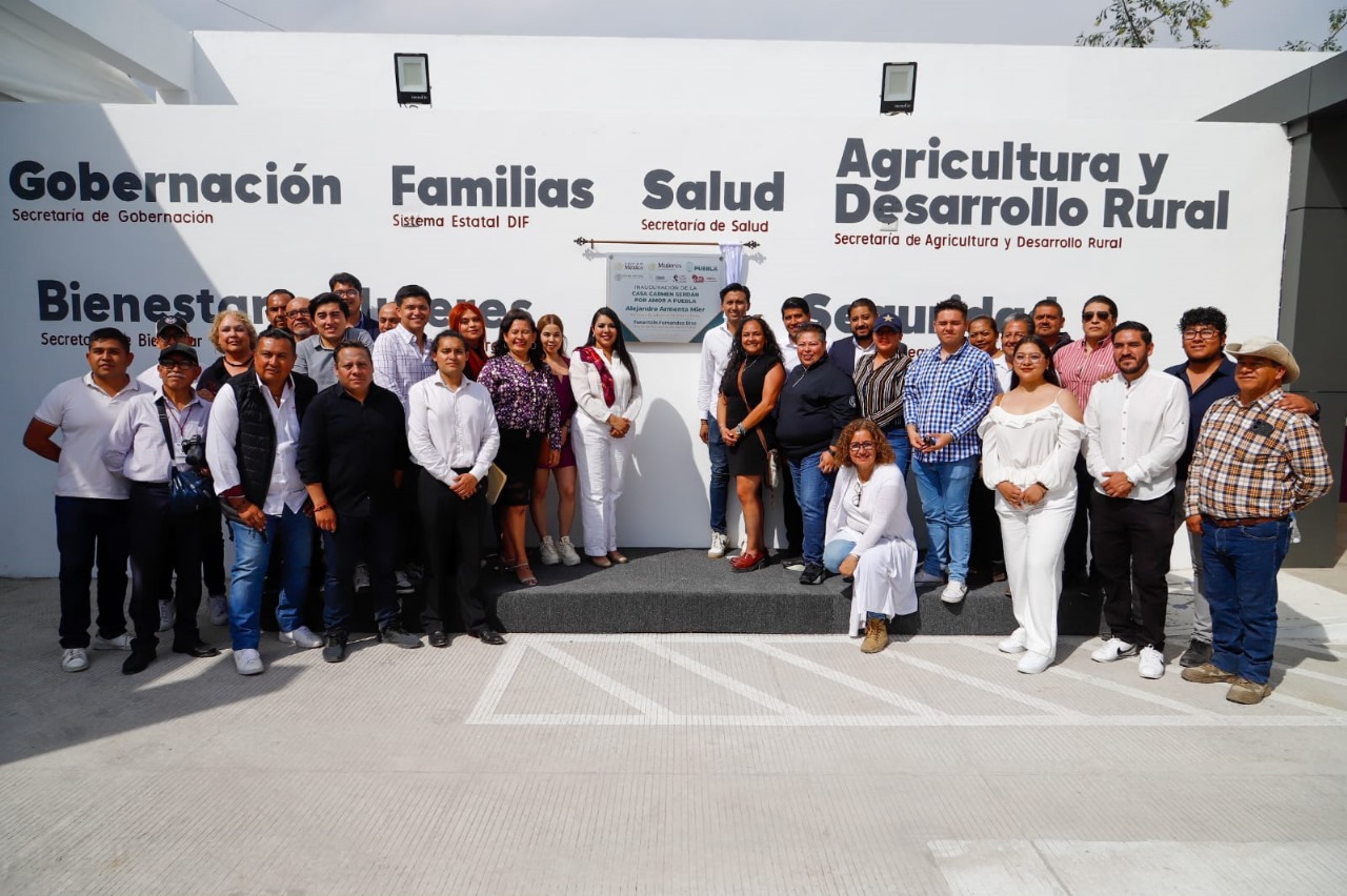Alejandro Armenta y Tonantzin Fernández inauguran la Casa Carmen Serdán en San Pedro Cholula