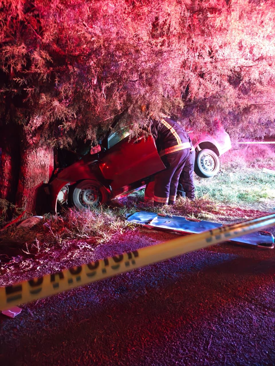 Hombre muere tras impactarse contra un árbol en San Pablo del Monte