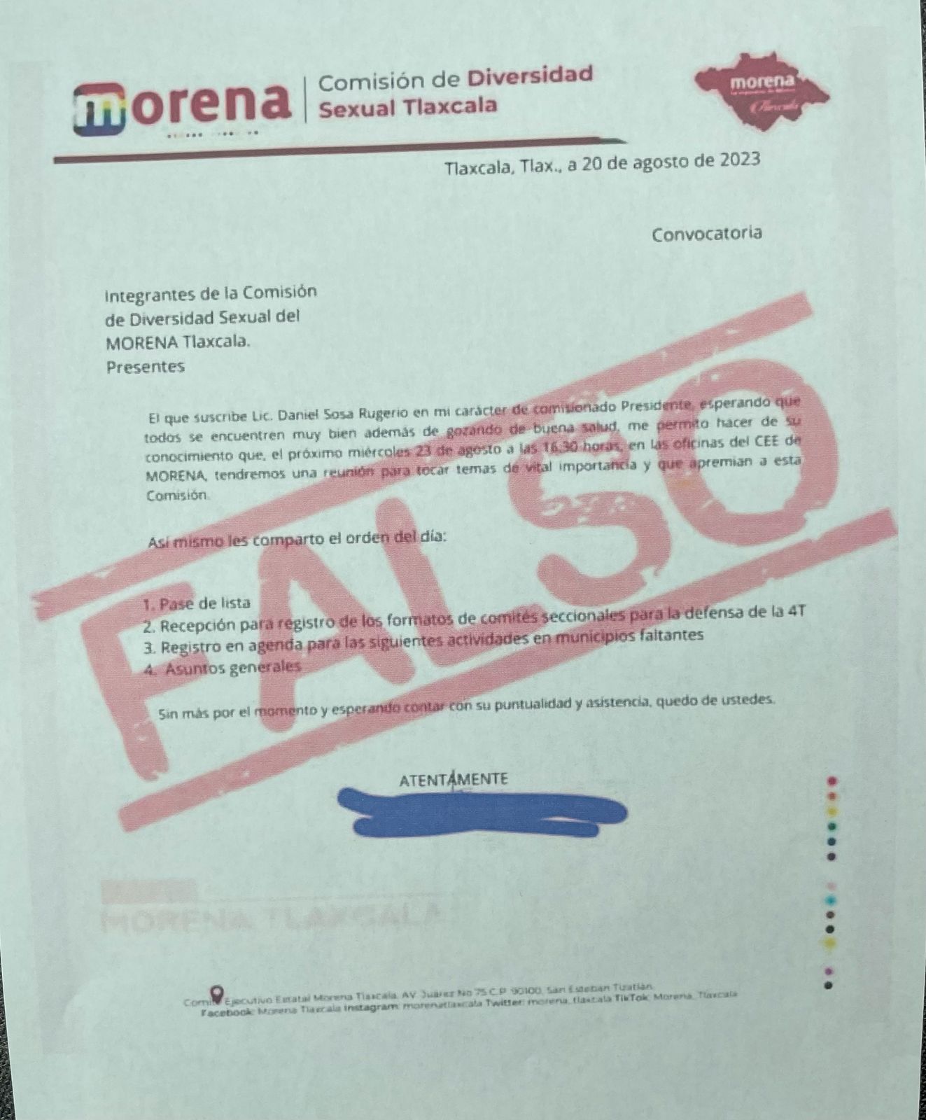 Acusan a servidor público estatal por usurpar funciones en Morena y afectar a comunidad LGBTTTIQ+