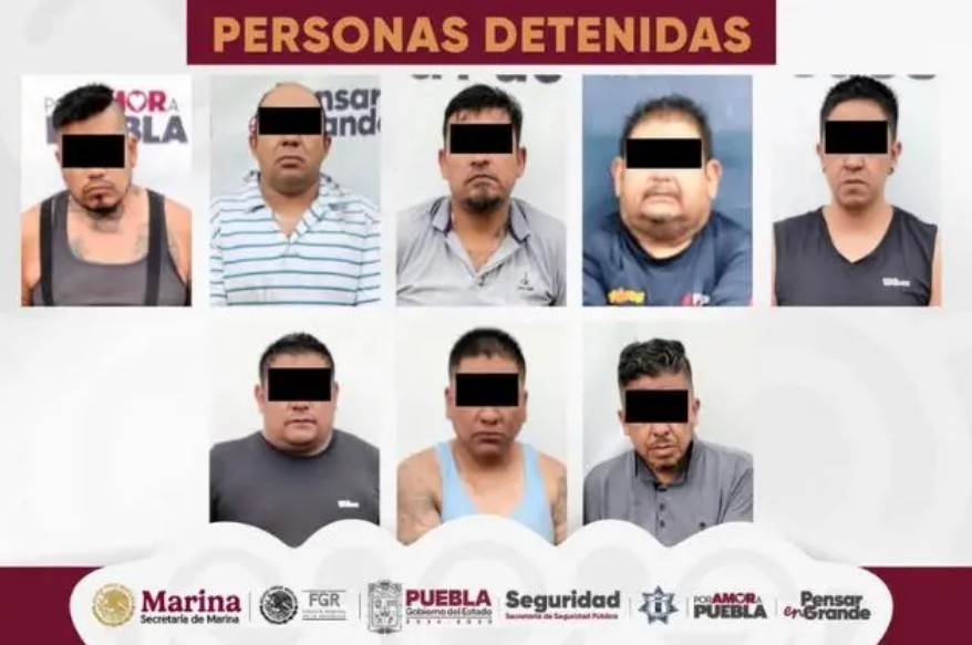 Detención de grupo dedicado al robo de transporte de carga en Puebla