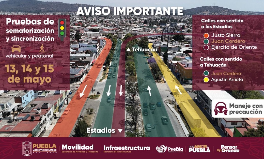 Mejoran movilidad y seguridad en zona de estadios en Puebla
