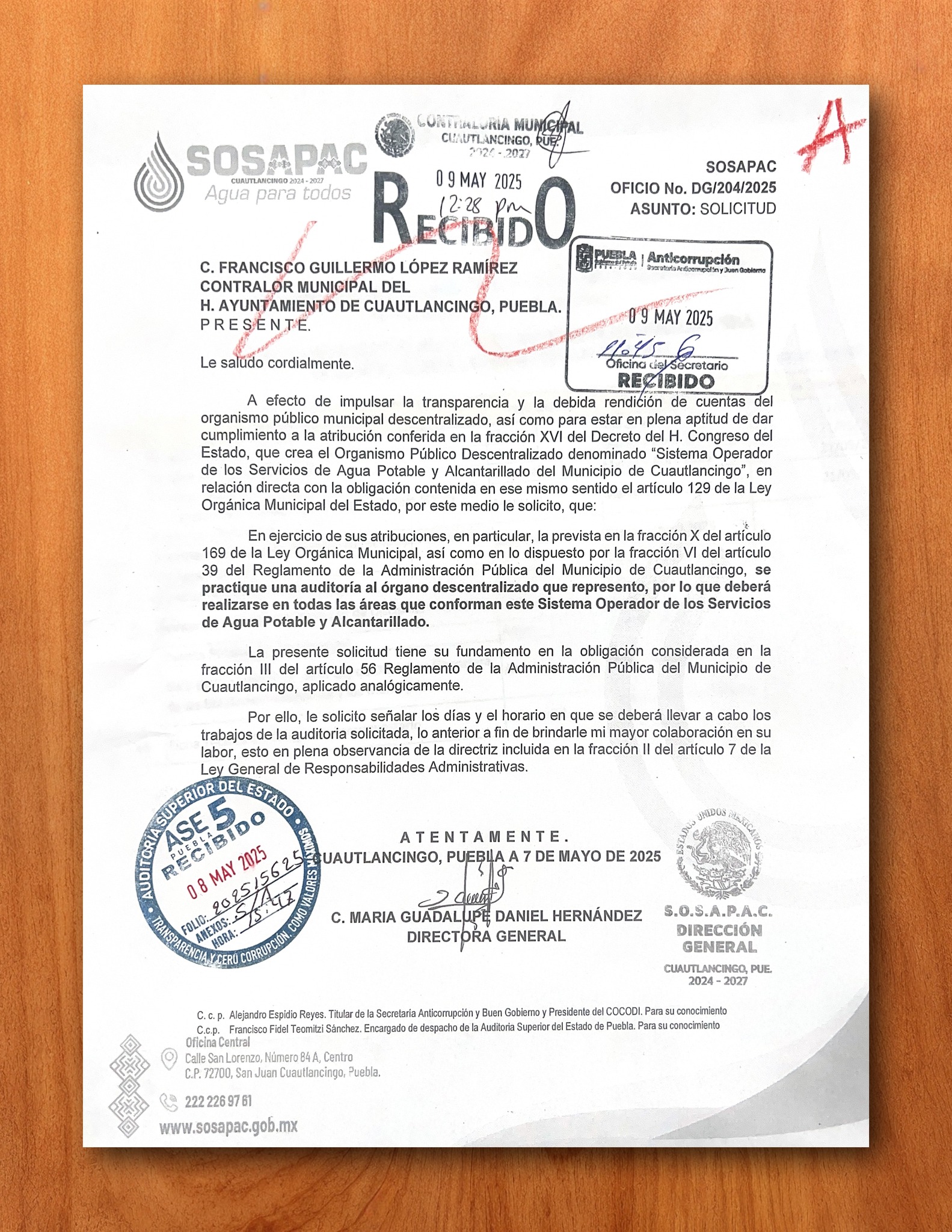 sosapac 2 comunicado