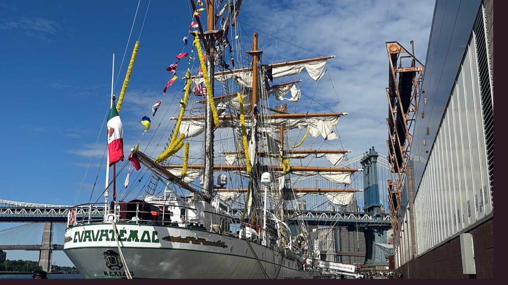 Marina tiene hipótesis sobre accidente del Buque Cuauhtémoc en Nueva York