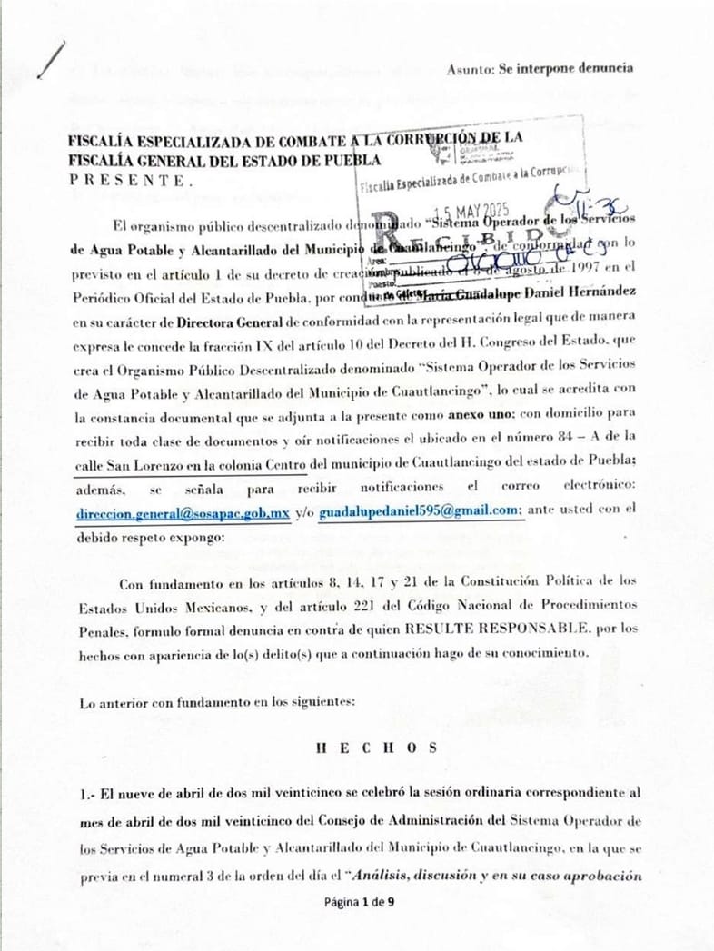 guadalupe daniel fiscalia