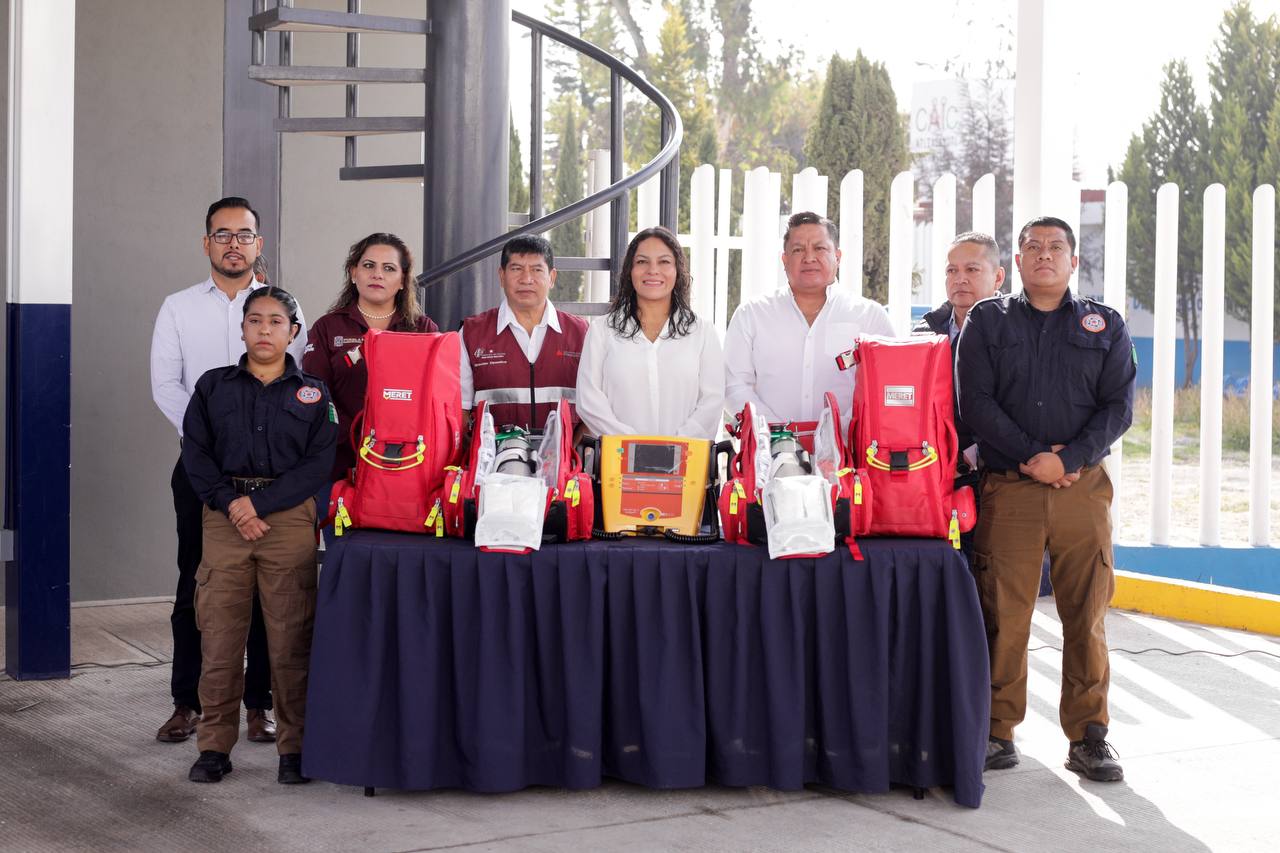 Fortalece Lupita Cuautle a cuerpos de emergencia para salvaguardar vidas en San Andrés Cholula