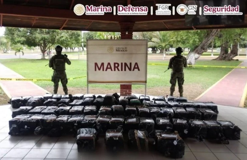Histórico decomiso de cocaína en el Pacífico mexicano