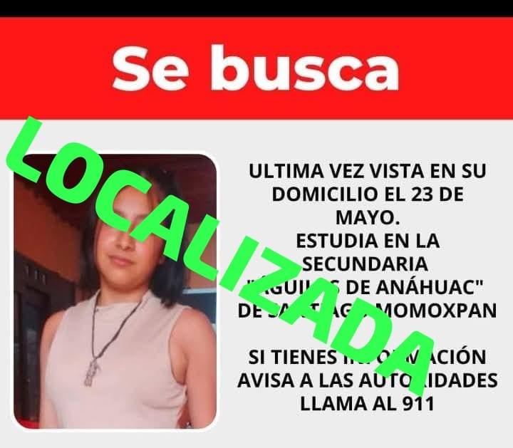 Localizan a menor desaparecida gracias a coordinación entre la SSCholula y FGE