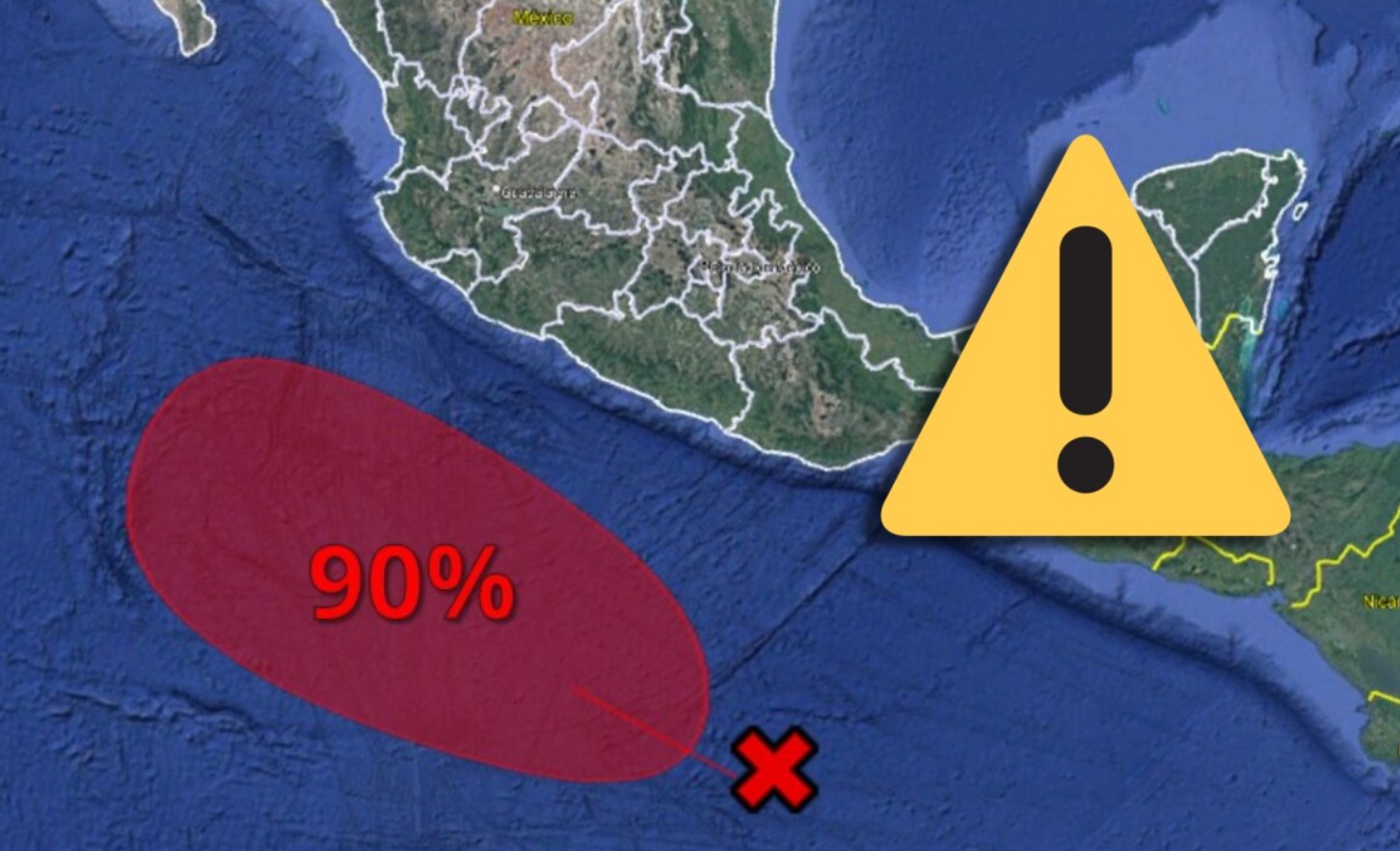 Posible ciclón tropical en el Pacífico: 90% de formación en 7 días