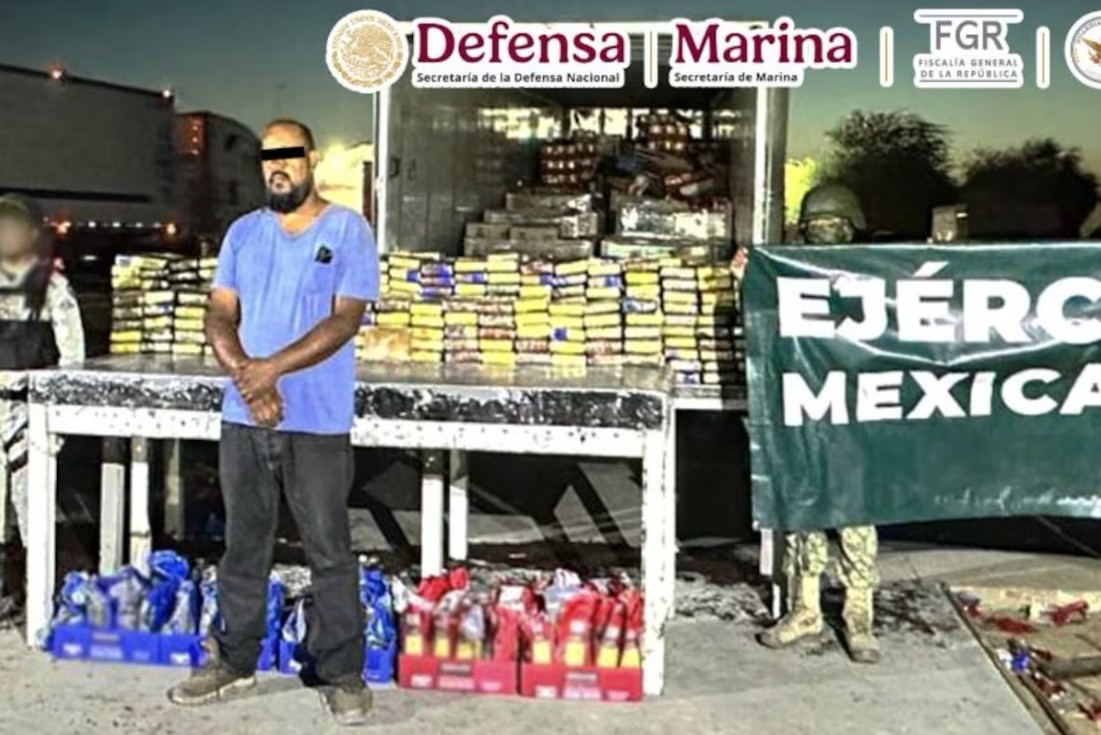 Detienen en Sonora a operador del Cártel del Pacífico con 701 kg de cocaína