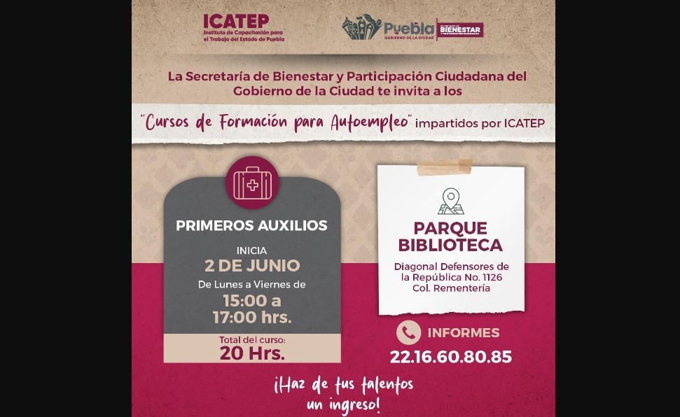 Impulsan el autoempleo con cursos gratuitos en espacios públicos
