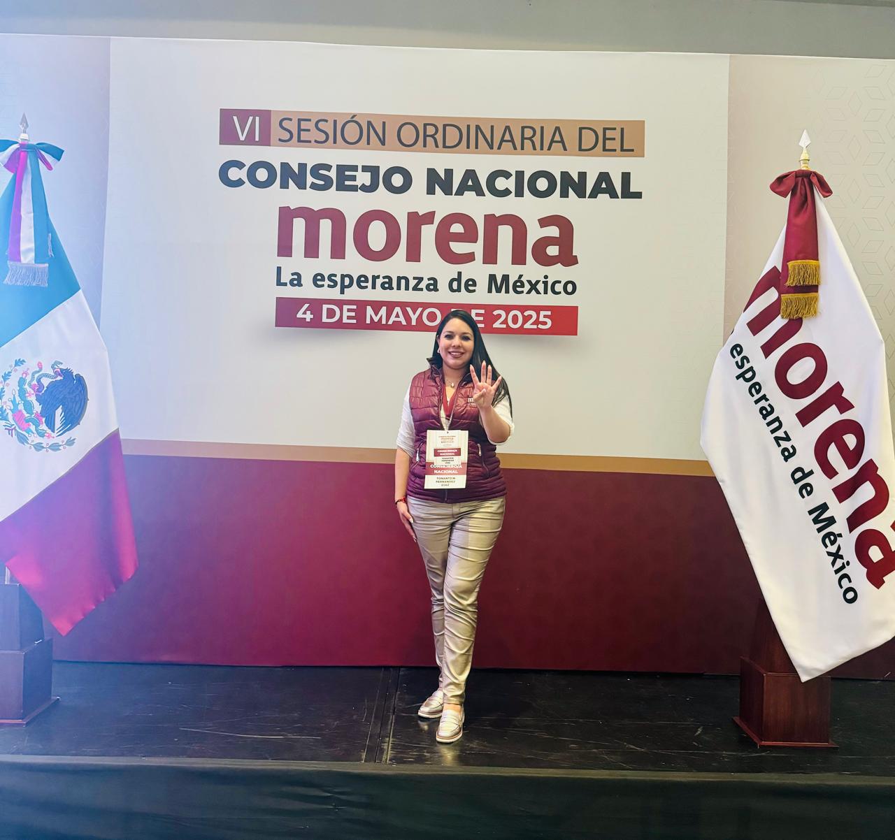 Tonantzin Fernández Díaz respalda avances éticos en el VI Consejo Nacional de MORENA