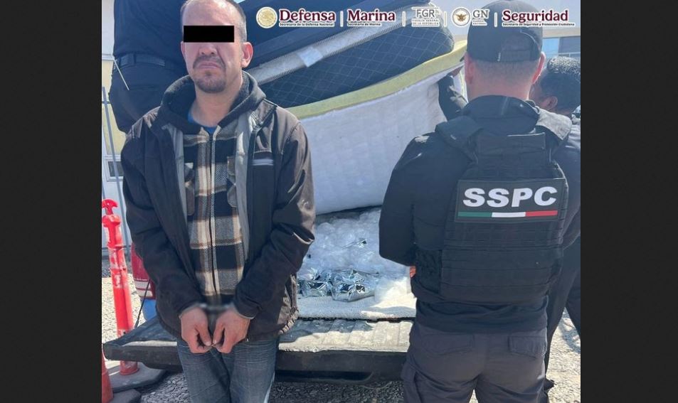 Detienen a hombre con más de 200 kilos de metanfetamina en Baja California