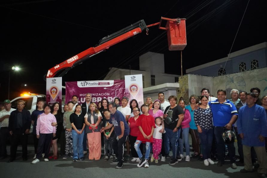 Lomas del Sur ya cuenta con alumbrado 100% LED gracias a Puebla Brilla