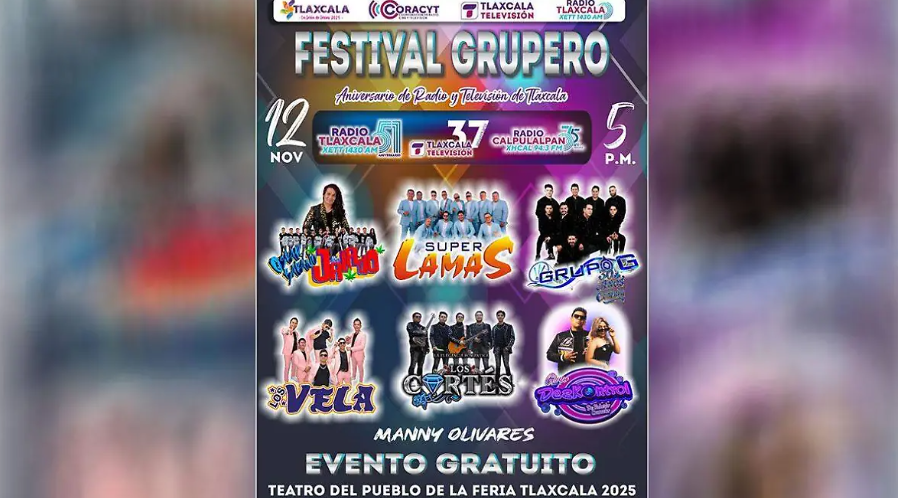 ¡Tlaxcala se prende! Festival Grupero gratis con Super Lamas y más