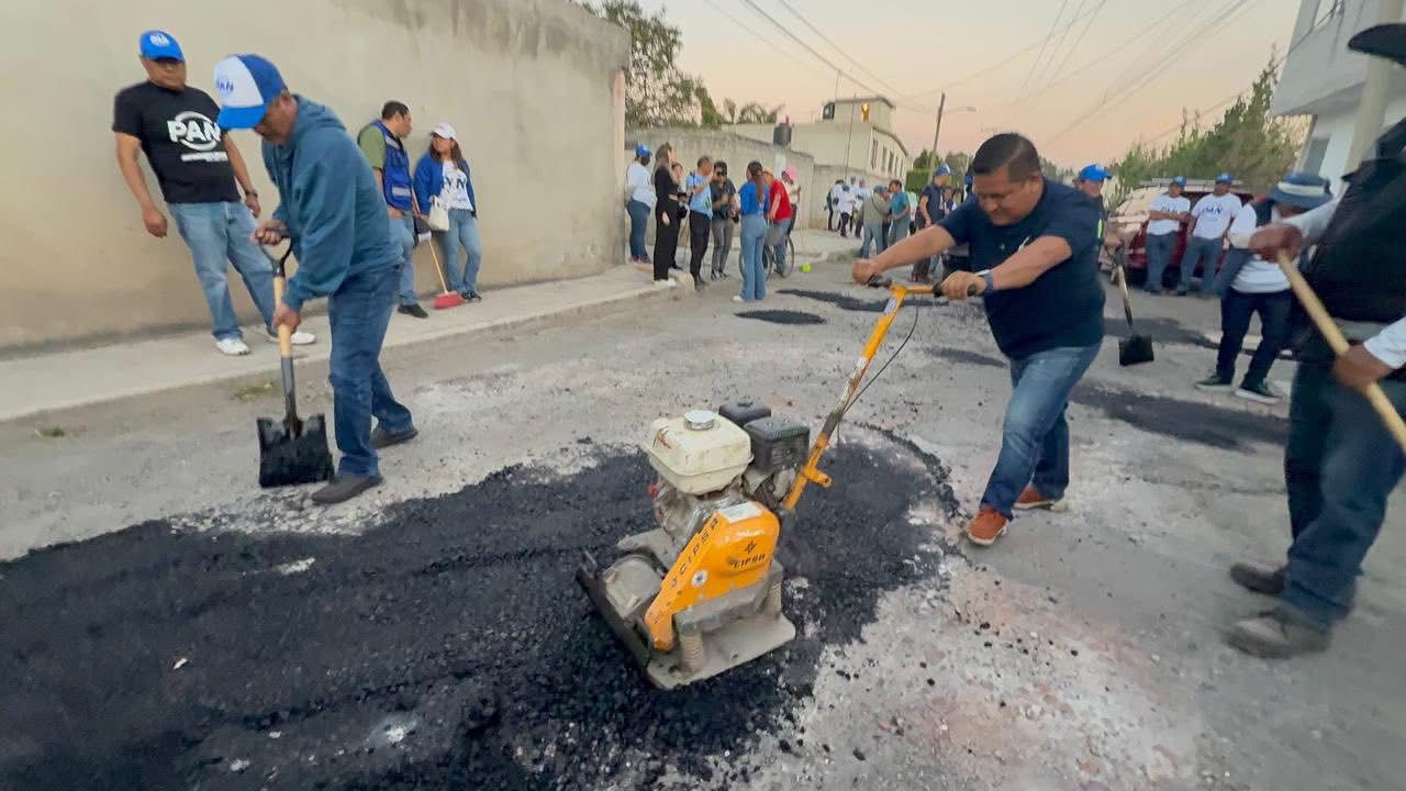 Tlaxcala se levanta: Jornada vecinal logra tapar más de 300 baches