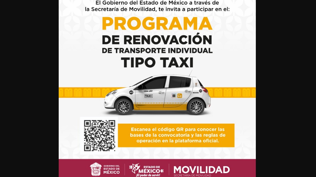 Apoyos para renovar taxis y bajar emisiones en Edomex