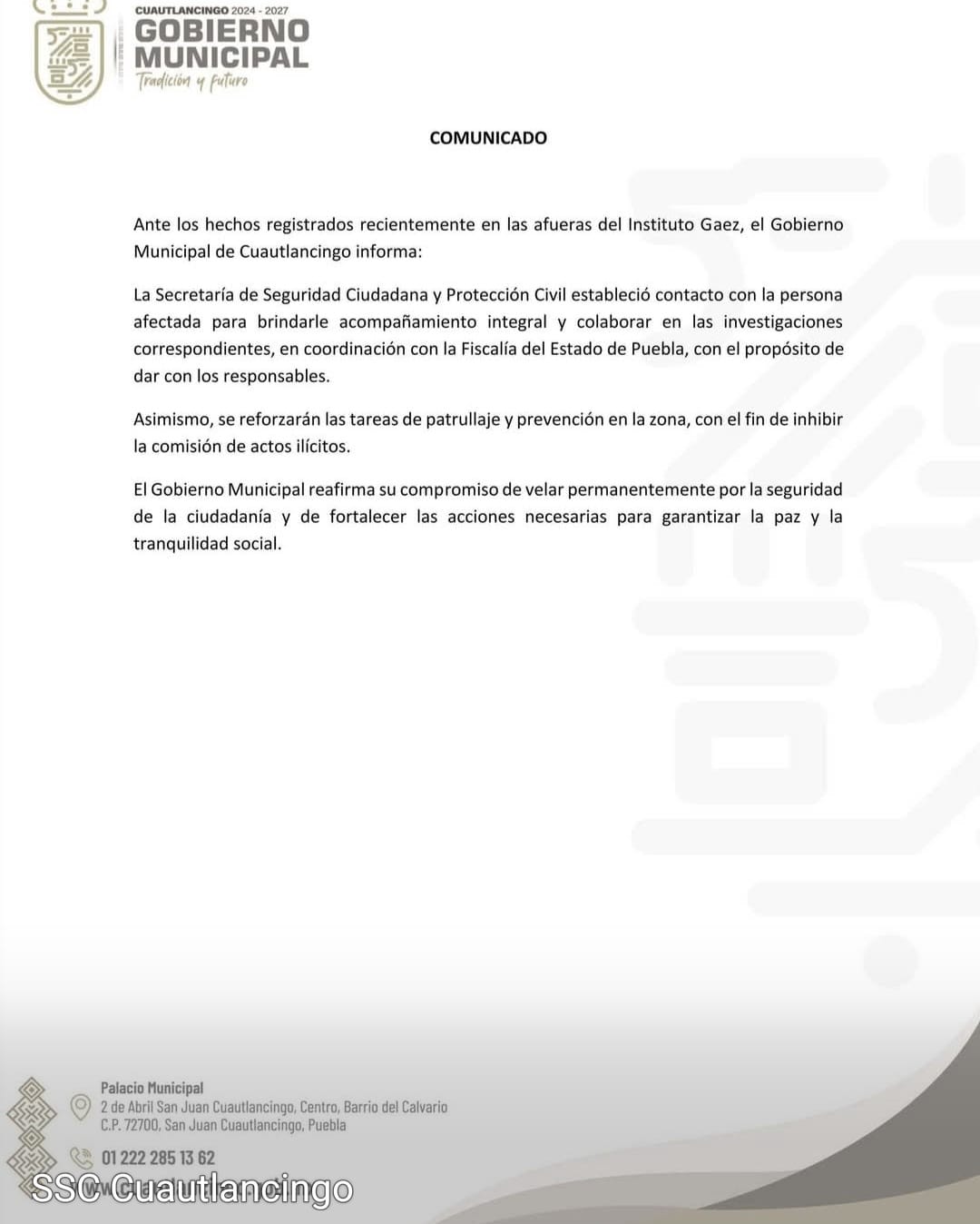 tras asalto apoya gobierno afectada 1