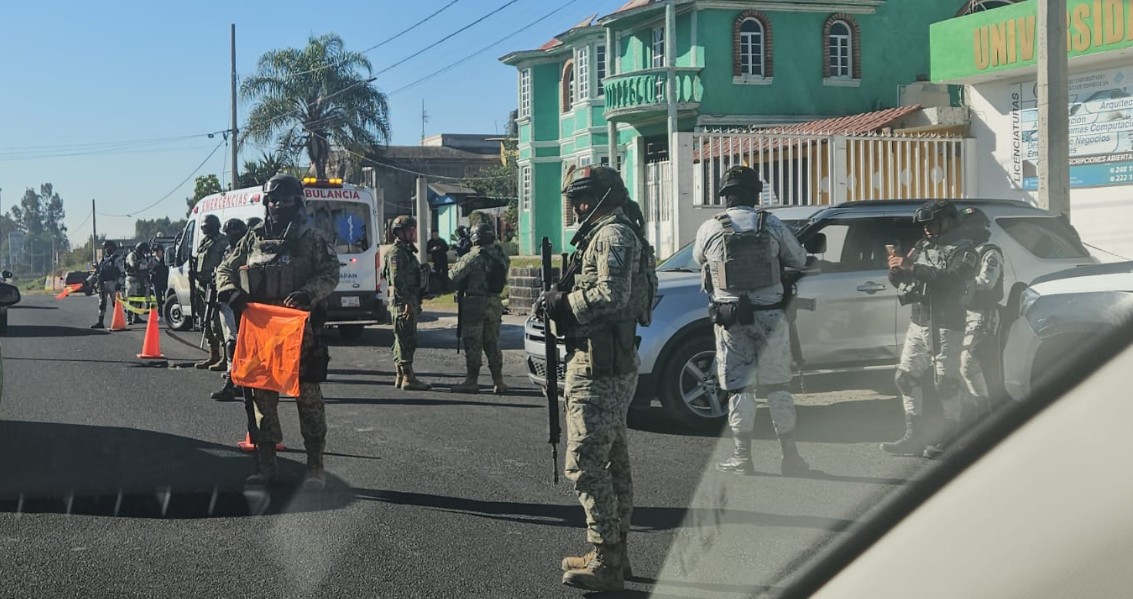 Balacera en la carretera México-Puebla