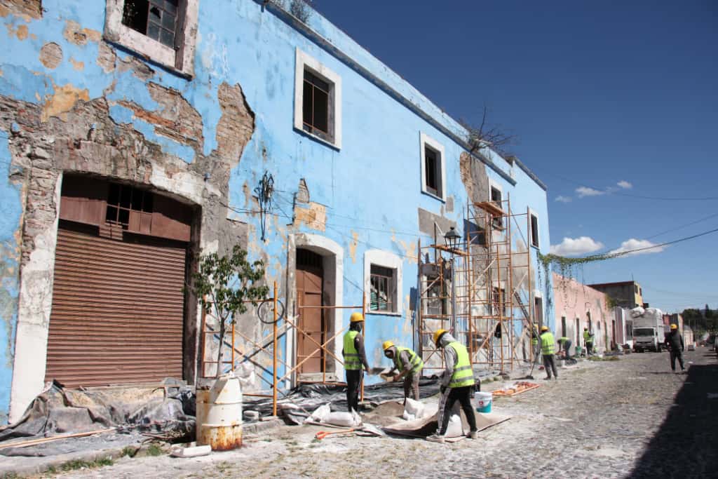 Supervisan avance en restauración del Centro Histórico para preservar la identidad de Puebla